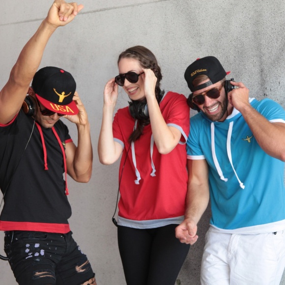 Short Sleeve Red Black Hoodie Men Women Unisex. - Picture 8 of 8